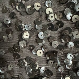 scoop back sequin gown